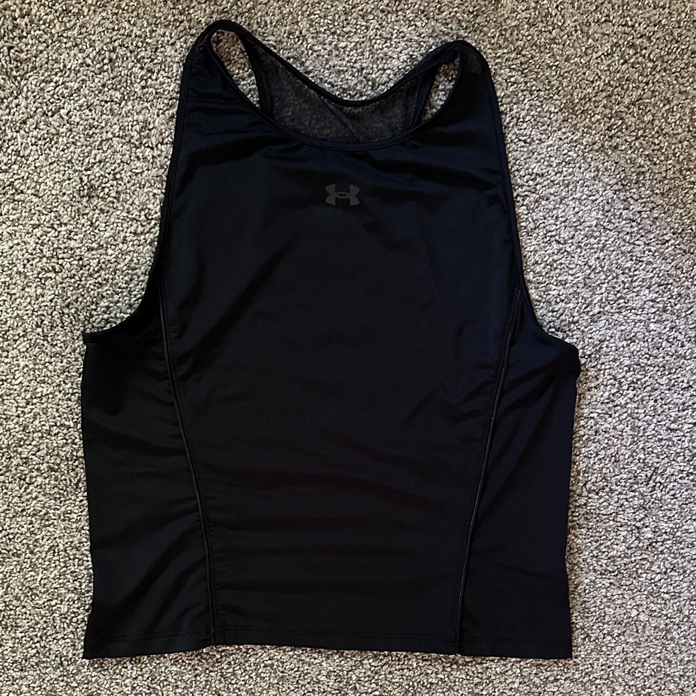 Under Armour Black Athletic Cropped Tank - Size Medium